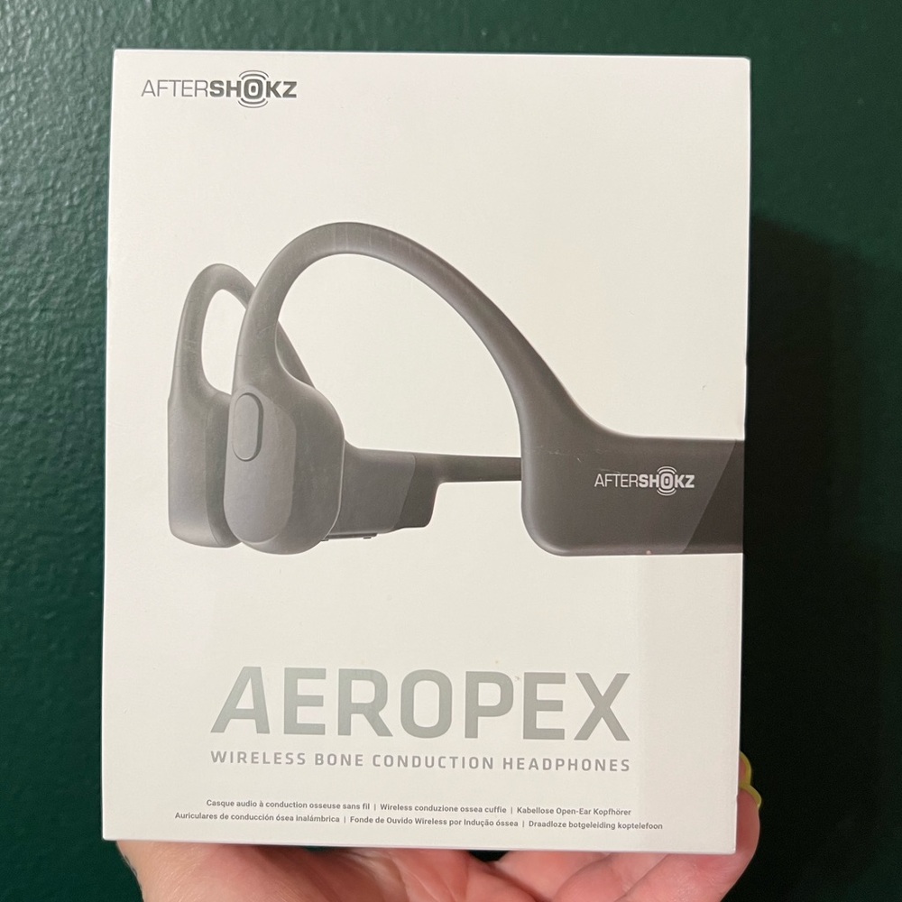 Aftershokz bone conducting headphones